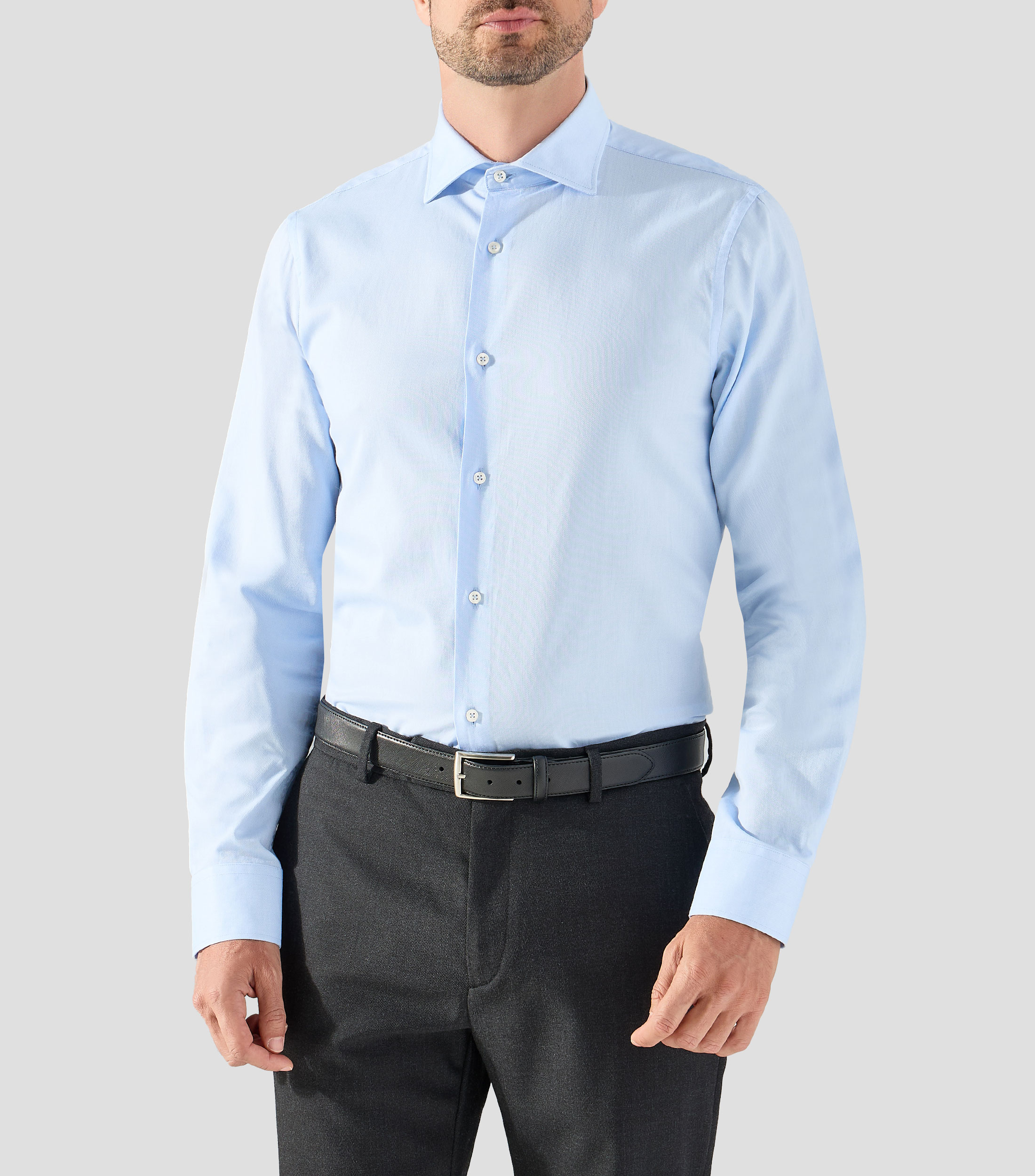 Camisa microdiseño manga larga Hombre